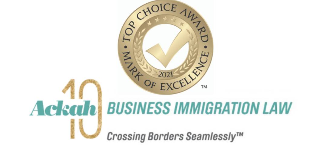 Ackah Law Voted Top Choice Immigration Legal Services 2021