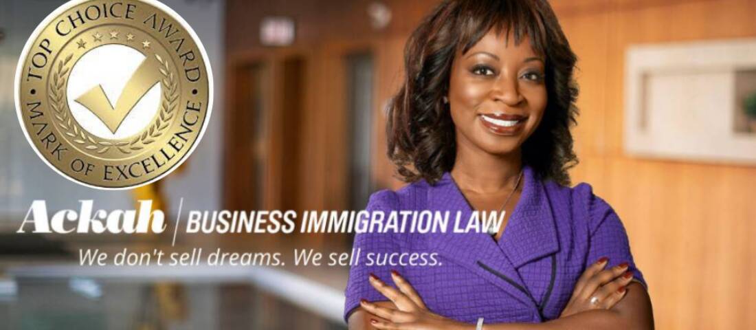 Ackah Law Named 2022 Top Choice Immigration Law Service In Calgary
