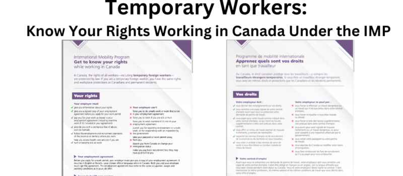 Know Your Rights While Working in Canada Under the International Mobility Program