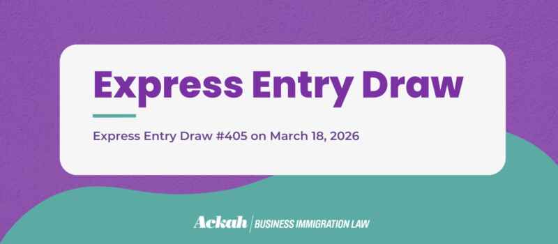 Express Entry Draw #405 on March 18, 2026