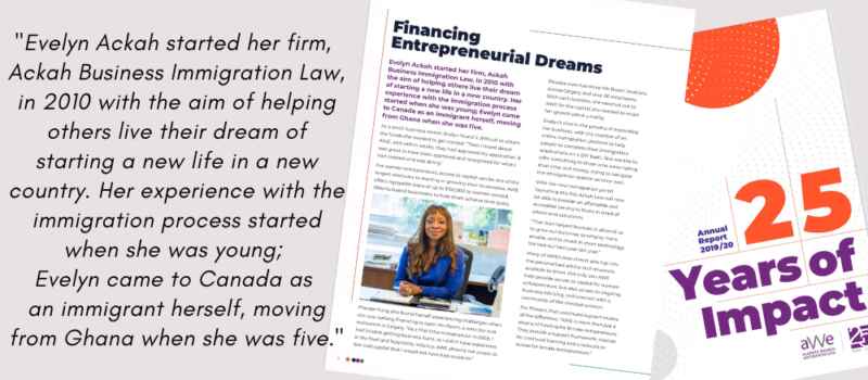 AWE Annual Report Features Calgary Immigration Lawyer and Entrepreneur Evelyn Ackah